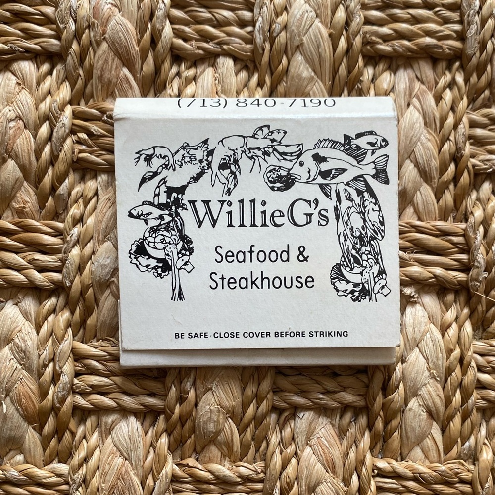 Willie G's Matchbook